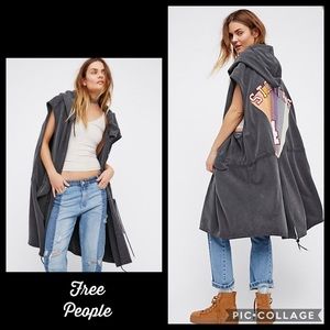 Free People Oversized Sterling Vest Hoodie